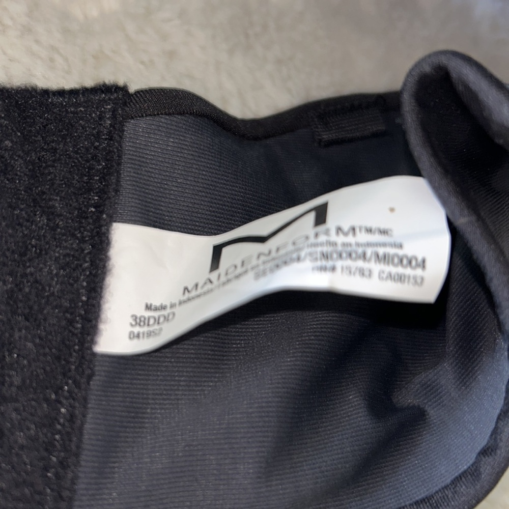 38ddd Maidenform Lightly Lined Strapless Black Bra - image 2